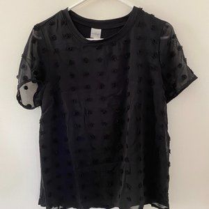 NWT Kaileigh Coeta Mixed Material Blouse